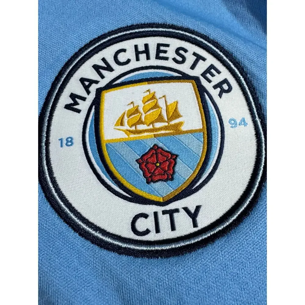 Vintage Manchester City Nike Team Jacket Blue Yellow Men's Large